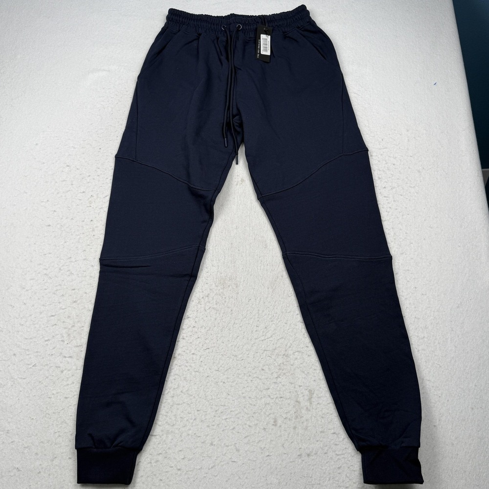 American Tall Jogger Pants Mens Medium Tall Blue Fleece Elastic Waist Cuffed